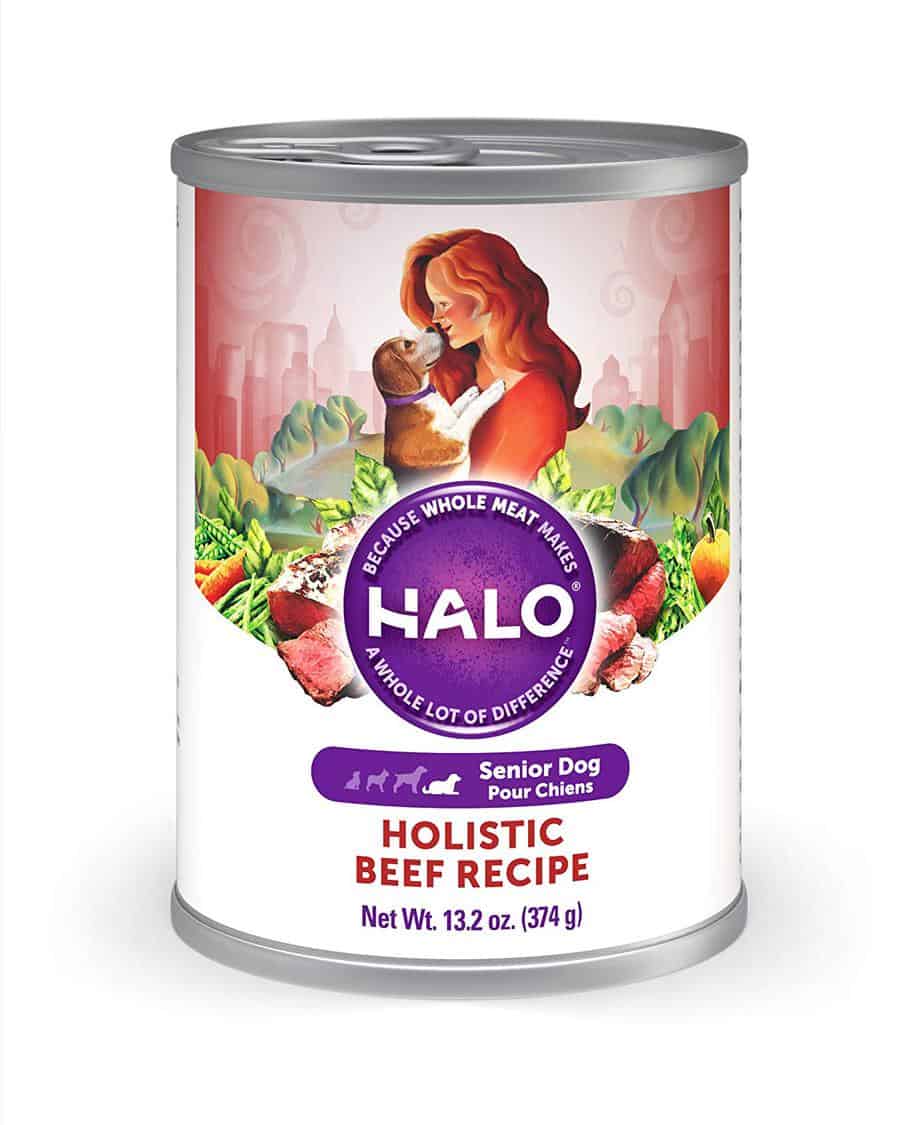 Halo Holistic Beef Recipe Senior Canned Dog Food Scout Knows