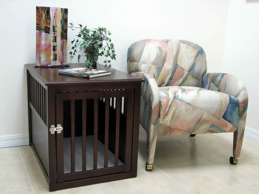 Crown Pet Products Wood Pet Crate End Table