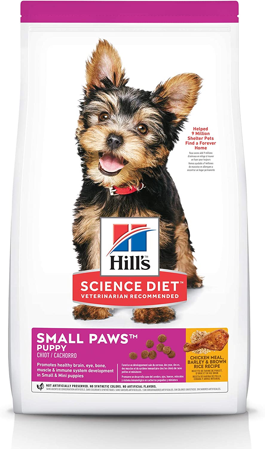 Hill's Science Diet Dry Dog Food, Puppy, Small Paws for Small Breeds, Chicken Meal, Barley & Brown Rice Recipe