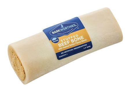 Barkworthies Large Stuffed Peanut Butter Shin Bone | Chewy