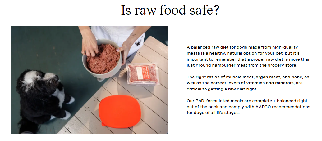We Feed Raw Safety Standards