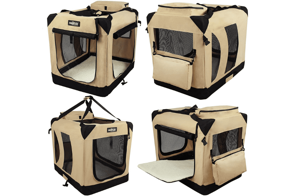 EliteField 3-Door Folding Soft Dog Crate