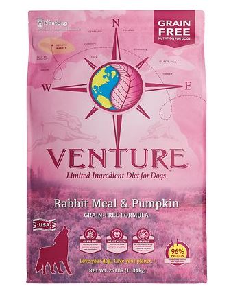 Earthborn Holistic Venture Limited Ingredient Grain-Free Rabbit Meal & Pumpkin Dry Dog Food | Chewy