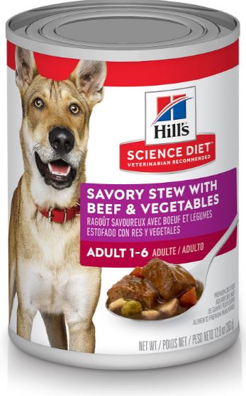 Hill's Science Diet Adult Savory Stew with Beef & Vegetables Canned Dog Food | Chewy