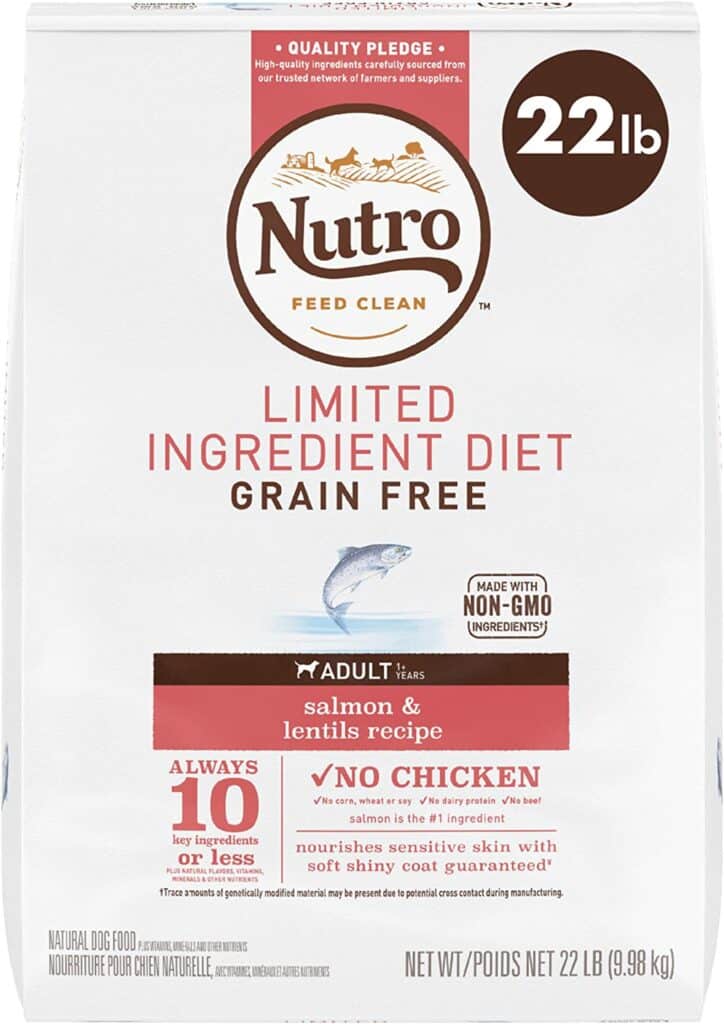 NUTRO Limited Ingredient Diet Adult Dry Dog Food Salmon & Lentils Dog Kibble