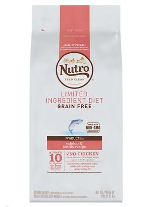 Nutro Limited Ingredient Diet Grain-Free Adult Salmon & Lentils Recipe Dry Dog Food | Chewy