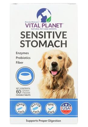 Vital Planet Sensitive Stomach Chicken Flavor Chewable Tablet Dog Supplement | Chewy