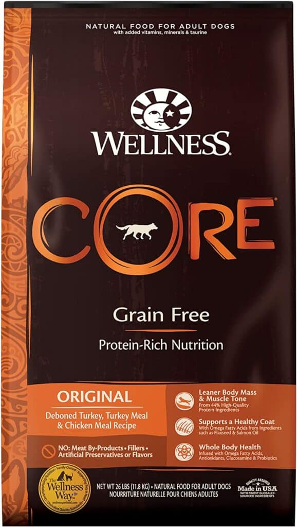 Wellness CORE Natural Grain Free Dry Dog Food, Original Turkey & Chicken