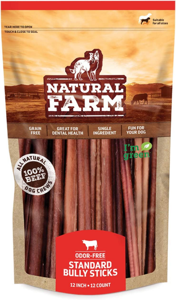 natura farm odor-free standard bully sticks