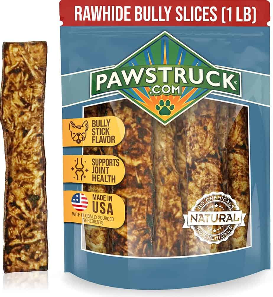 Pawstruck Rawhide Bully Slices